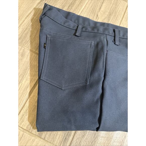 Vintage Levis Sta-Prest 517 Pants Men's 34x32 Bootcut Talon Zip Blue Pants - Picture 8 of 8